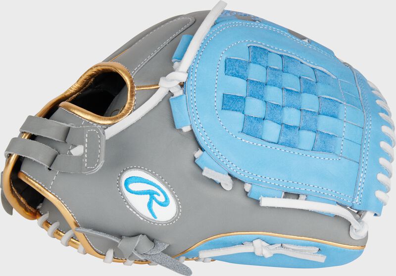 Liberty Advanced Color Series 12 in Fastpitch Glove, Gray/Columbia Blue