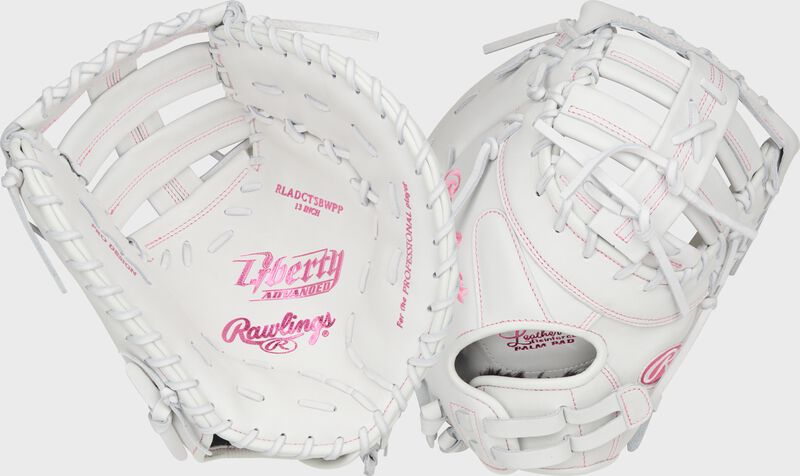 Liberty Advanced Color Series 13 in 1st Base Mitt, White/Pink