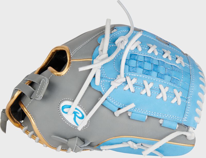 Liberty Advanced Color Series 12.5 in Fastpitch Glove, Gray/Columbia Blue