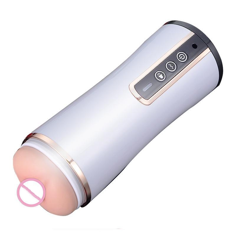 Aircraft Cup Men's Electric Telescopic Vacuum Oral Masturbation Cup Adult Sex Products Penis Trainer - 