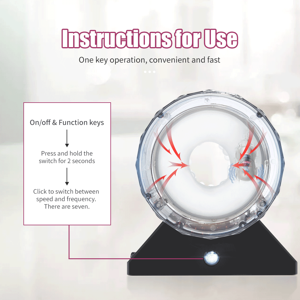 Handfree 2-in-1 Telescopic Vibrating Male Penis Trainer - 