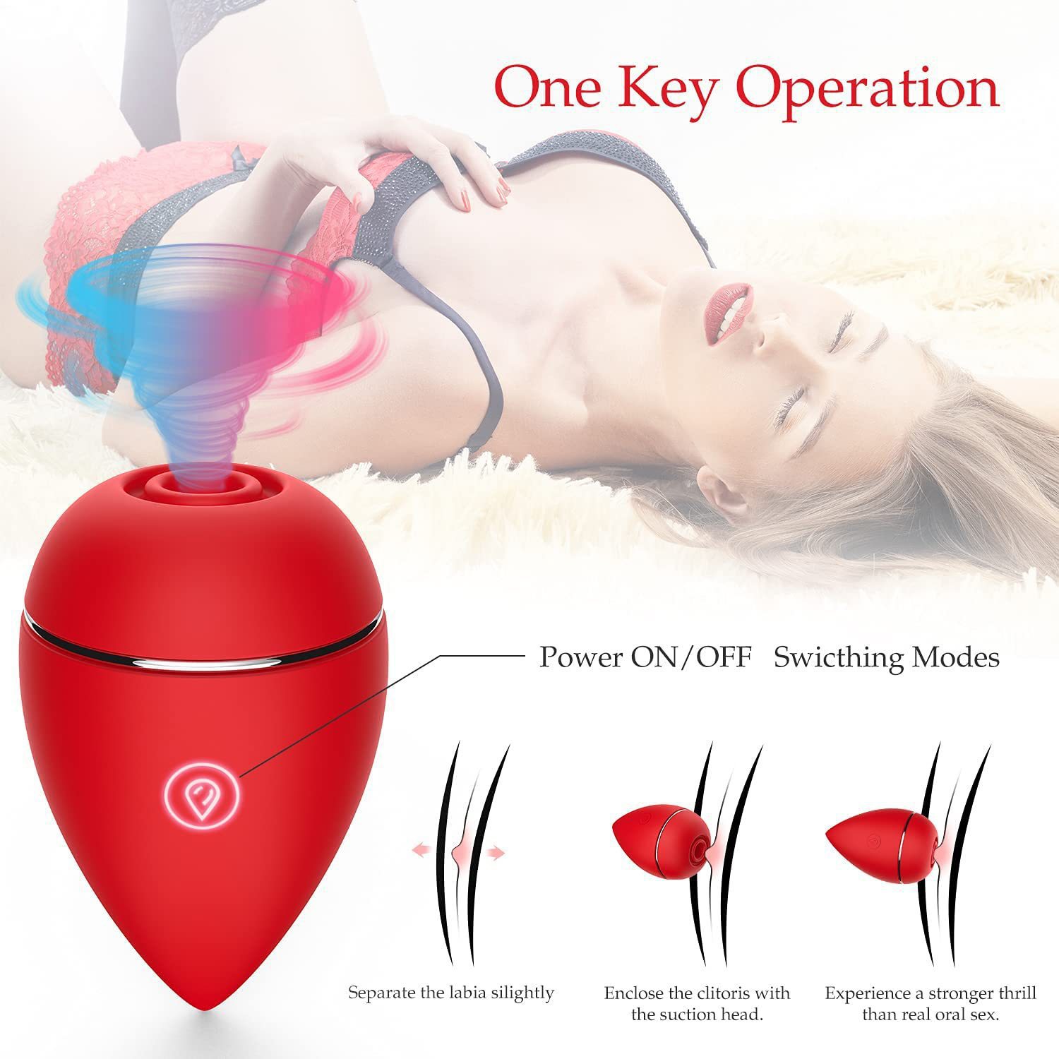 Beauty Egg Design 10 Frequency Sucking Vibrator For Female - 