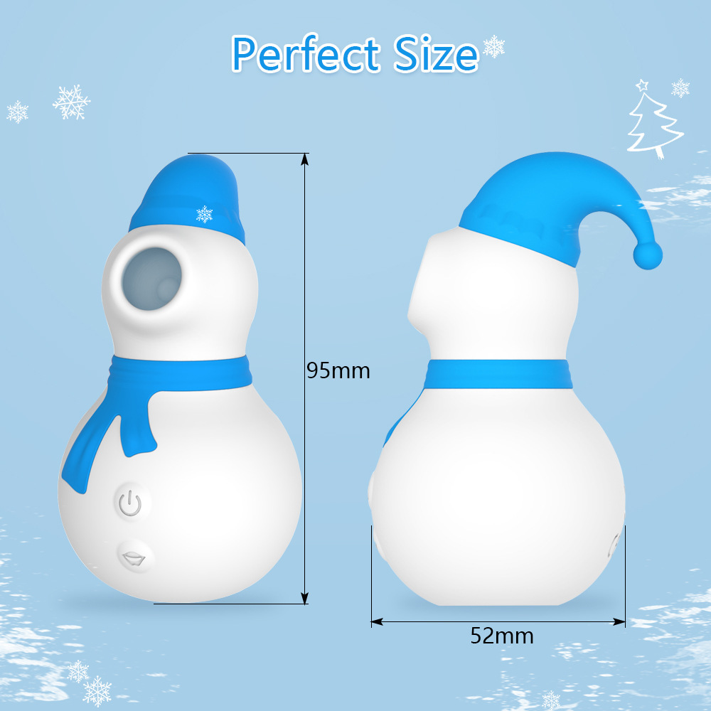 Female Breast Sucking Vibration 10 Frequency Snowman Sucking Device Usb Magnetic Suction Charging Multifunctional Sex Masturbation Device - 