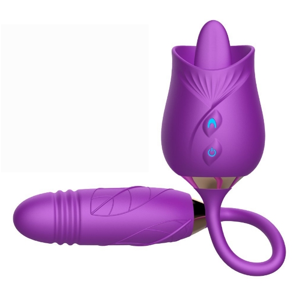 Rose Tongue Extender Dildo Vibrators Sex Toys For Woman - 