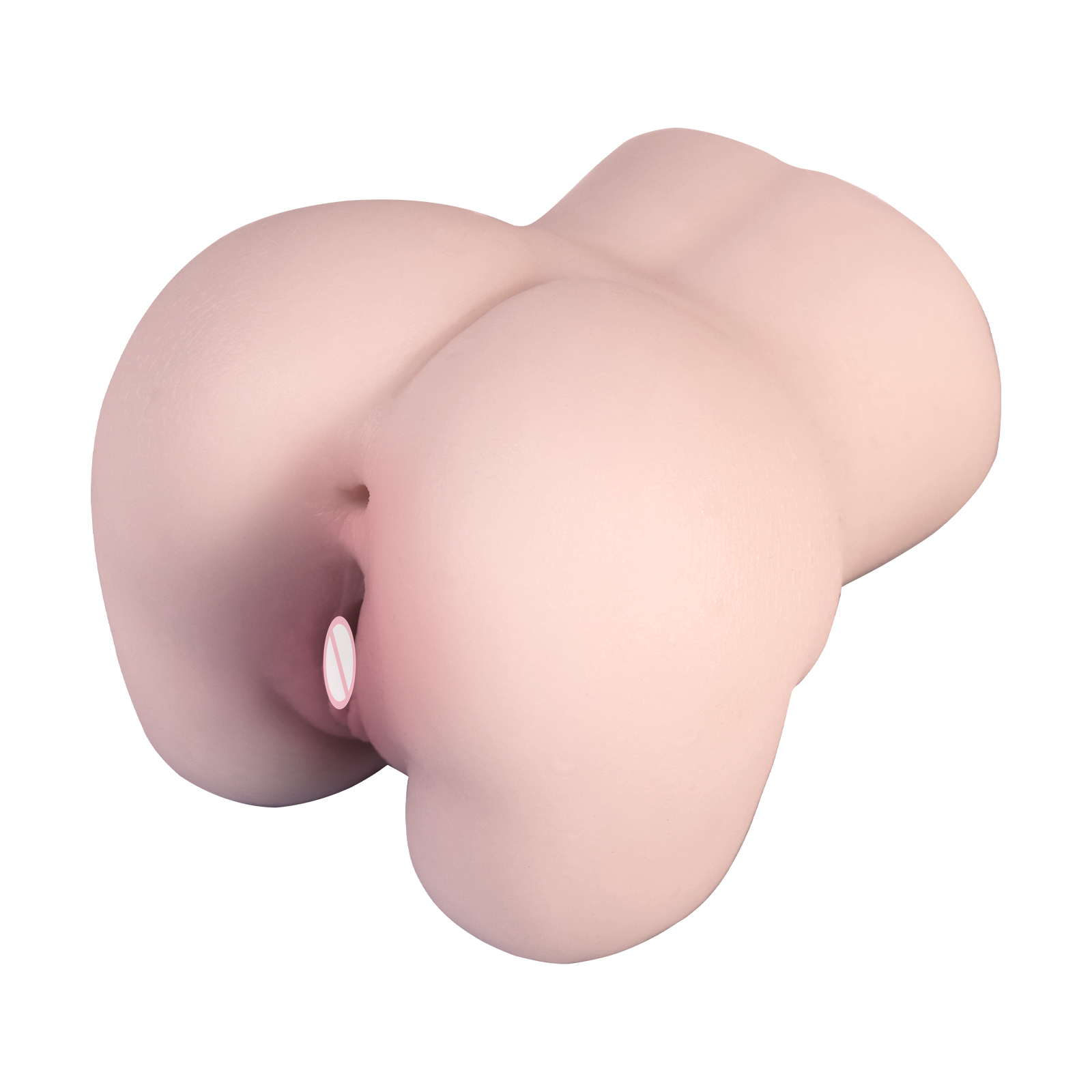 Simulated Dual-channel Male Masturbator 1.2kg Adult Toy Fleshy Pocket Pussy with Vagina & Anal - 