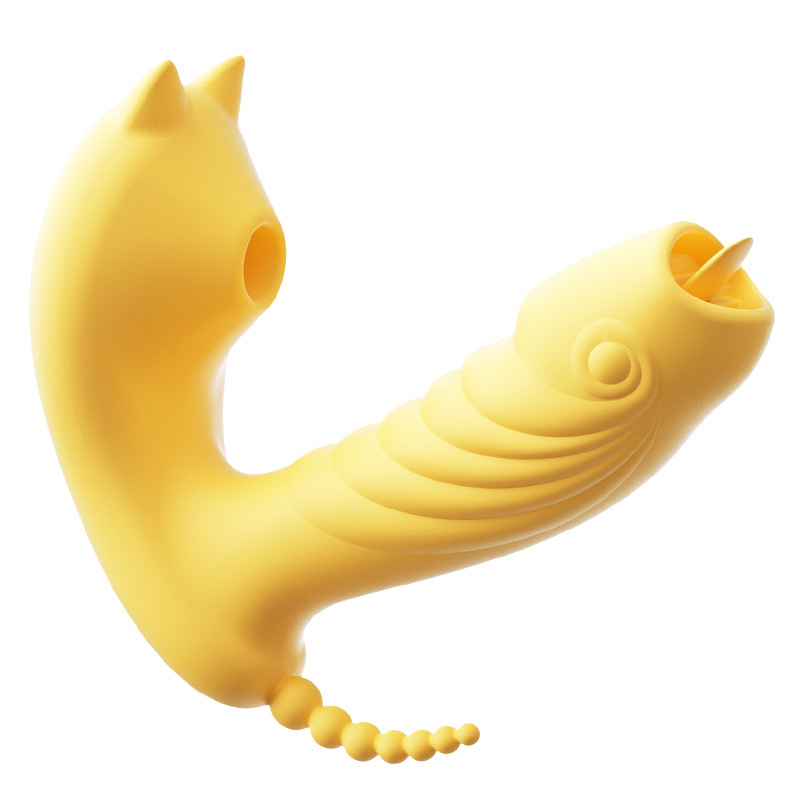 3 In 1 Kitten Clitoris Sucking Dildo Vibrator Panties Vagina Stimulator - 