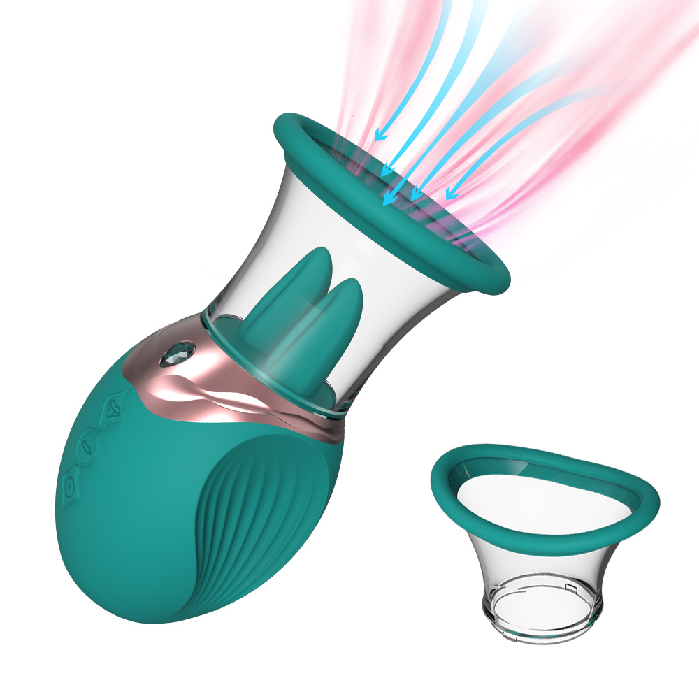 Elsa 1.0 Dual-tongue Licking Sucker Clit & Nipple Stimulation Masturbation Sex Toy - 