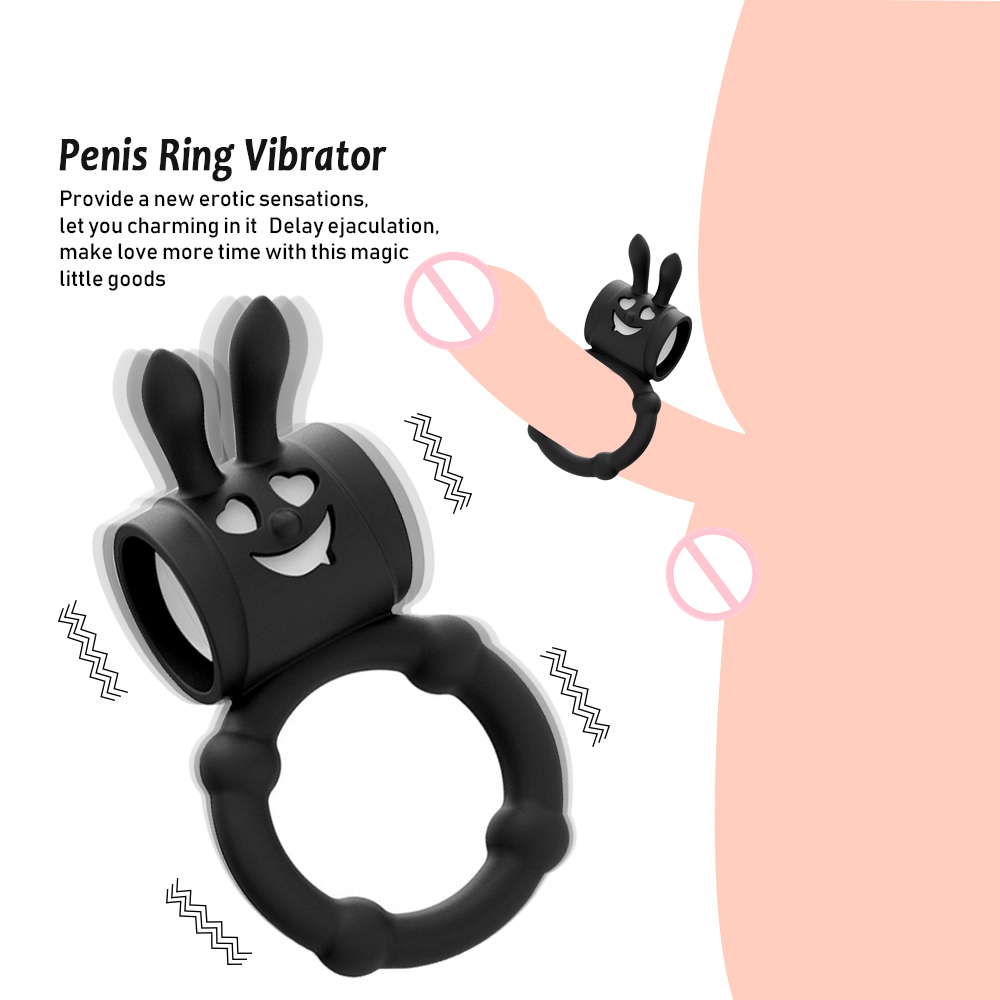 Penis Vibrator Ring Delay Ejacualtion Clitoris Stimulation Cock Vibrating Ring - 