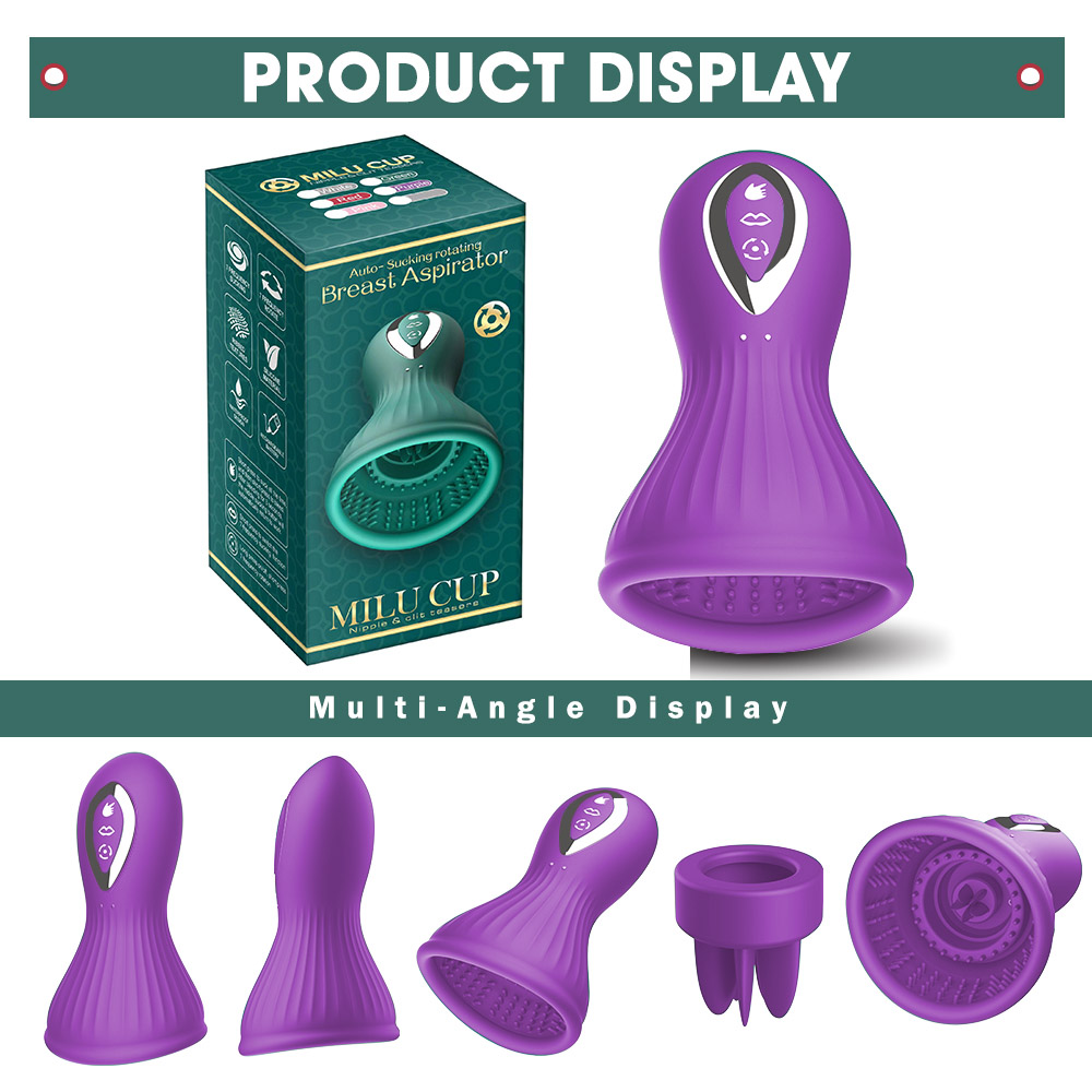 Milu X - Rotating Sucking Breast Aspirator Nipple Stimulation Massage Sex Toy - 