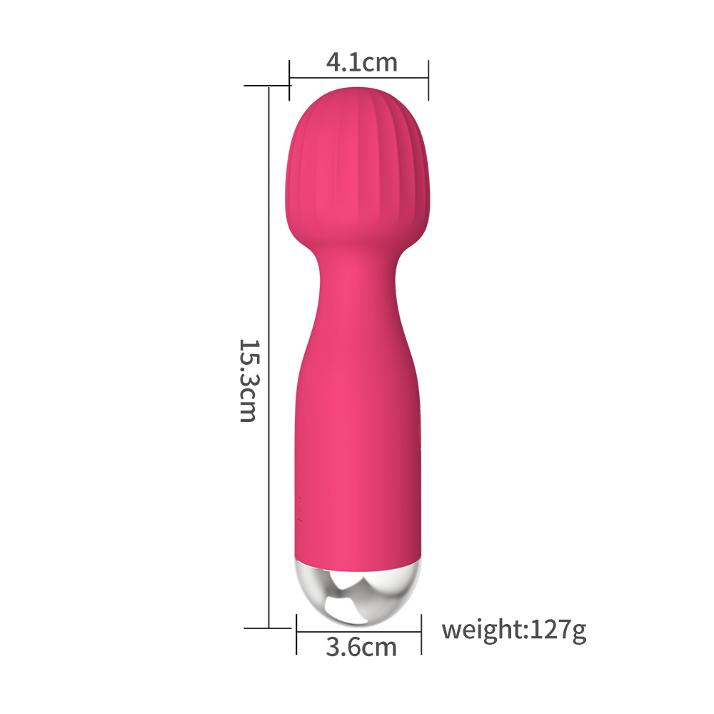 Mini Mushroom-head Wand Vibrator Clitoral G-Spot Stimulation Female Masturbation Toy - 