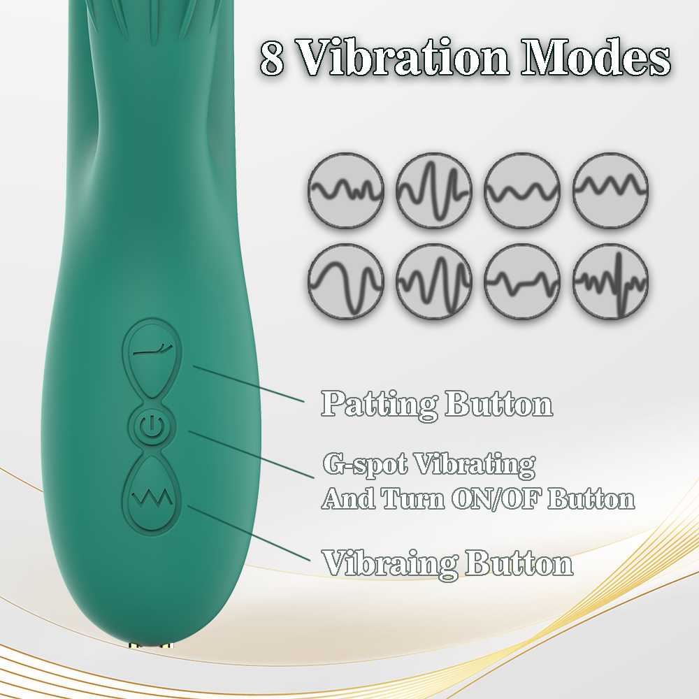 2-point Stimulator Tapping G-spot Vibrator Female Clitoral Simulator - 