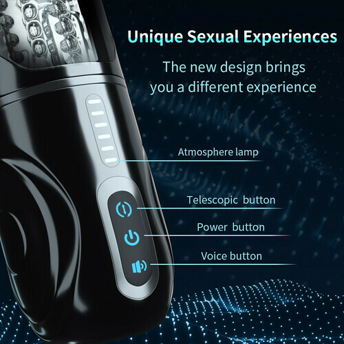 Automatic Telescopic Rotation Masturbation Cup Detachable Penile Training Sex Toy For Adult Male - 