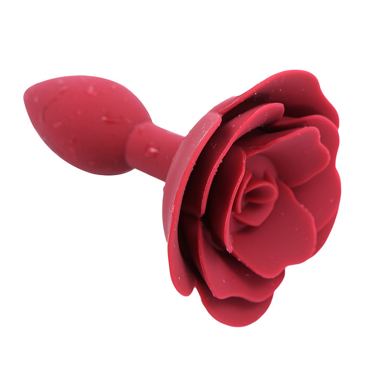Anal Rose Toy Silicone Rose Butt Plug - 