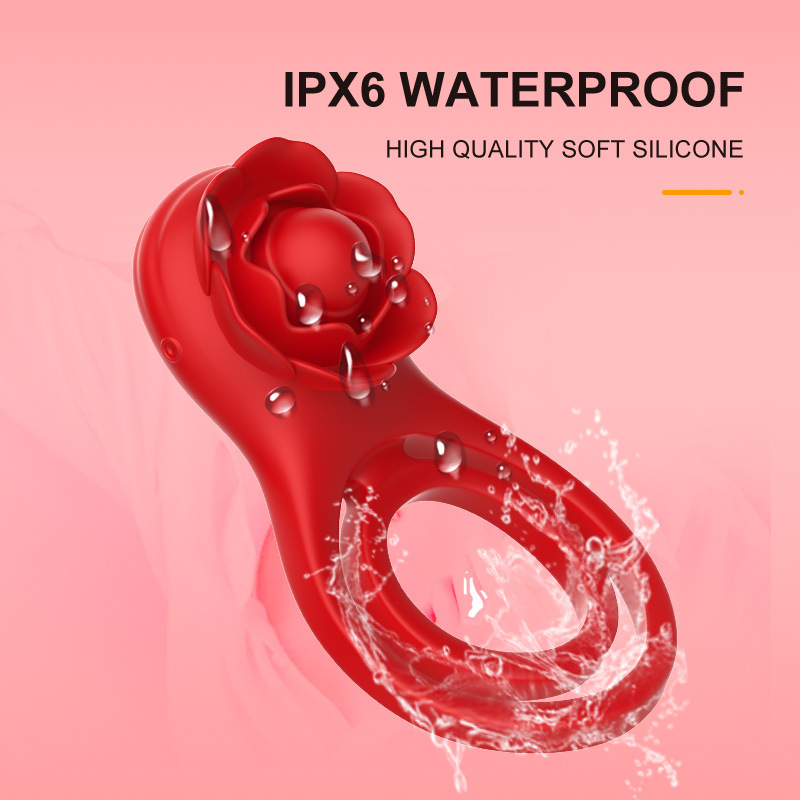 Rose Shackle Plus App Remote Control Vibration Penis Ring For Couples - 