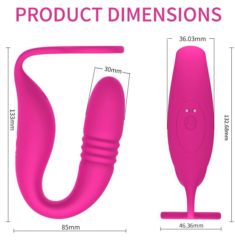 2-in-1 Thrusting Vibrating Prostate Massager With Cock Ring - 