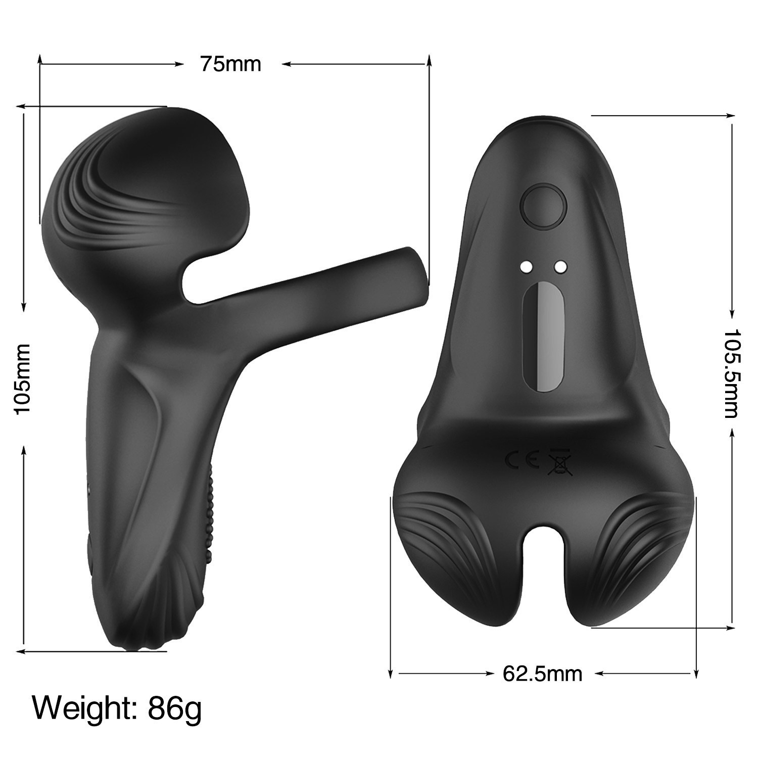 Remote Control Cock Ring Silicone Ring Electric Prostate Massager - 