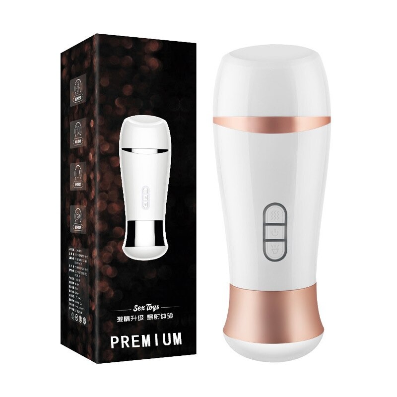Air Sucking Vibrating Masturbation Cup Automatic Penis Exercise Sex Toy - 