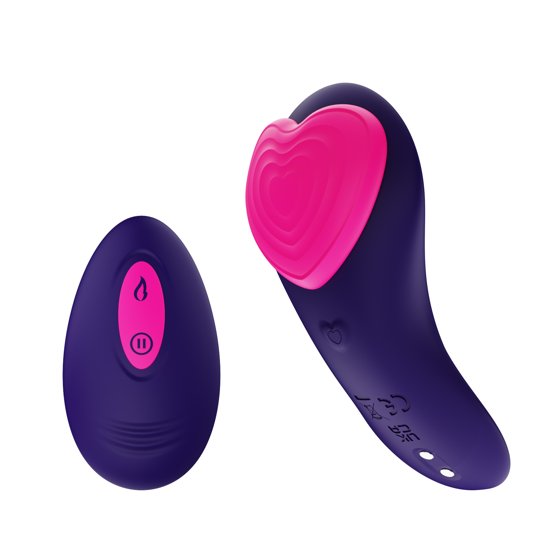 Heart-shaped Invisible Wearable Vibrator G-spot Stimulator With Remote Control - 