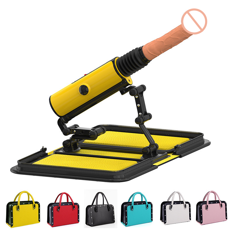 Remote Control Carry Case Sex Machine With Warming Dildo - 