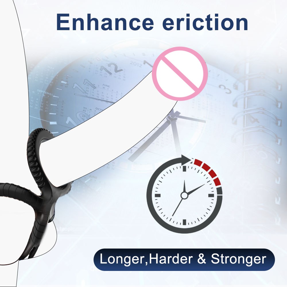 Cock Ring Silicone Penis Rings Male Reusable Delay Ejaculation Ring - 