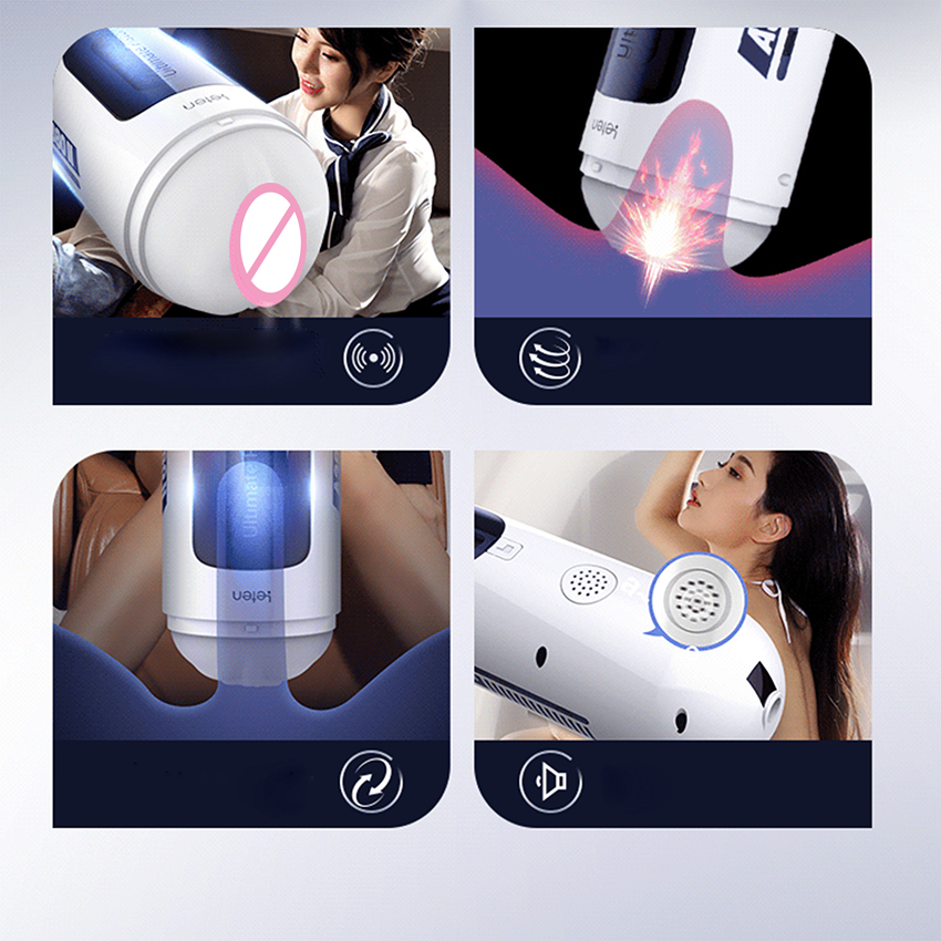 Fully Automatic Telescopic Air Cup Male Masturbation Sex Toy - 