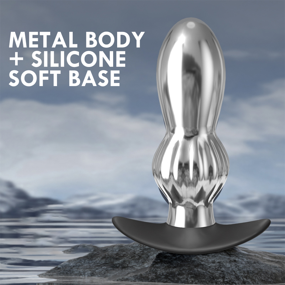 10 Modes Vibration Metal Anal Beads Butt Plug Prostate Massager Remote Control Vibrator - 