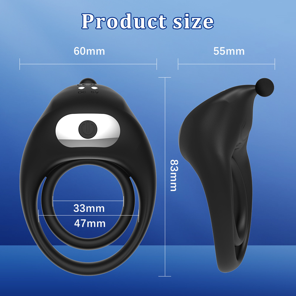 Wireless Remote Control Vibration Penis Ring & Clit Stimulator Sex Toy For Couples - 
