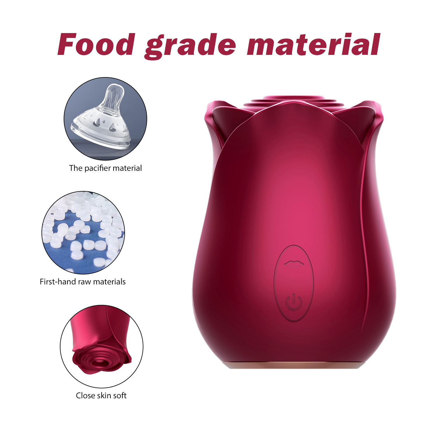 Magnetic Charging Rose Toy Clit Sucking Vibrator - 