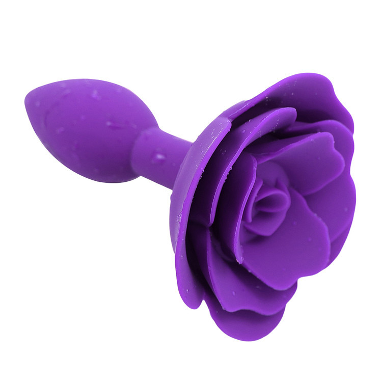 Anal Rose Toy Silicone Rose Butt Plug - 