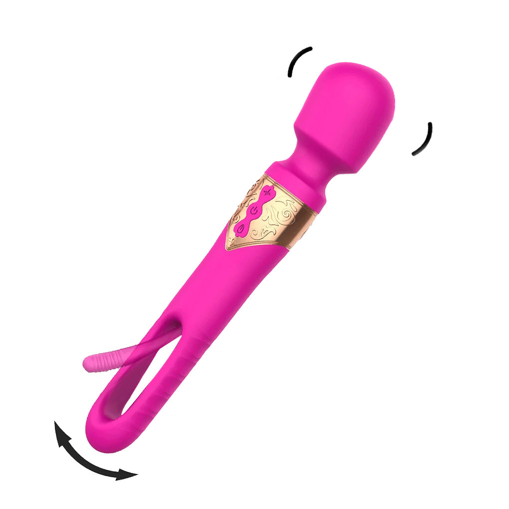 Ellie Flicker 2-in-1 Finger-slapping Wand Vibrator Clitoral G-Spot Stimulation Sex Toy For Women - 