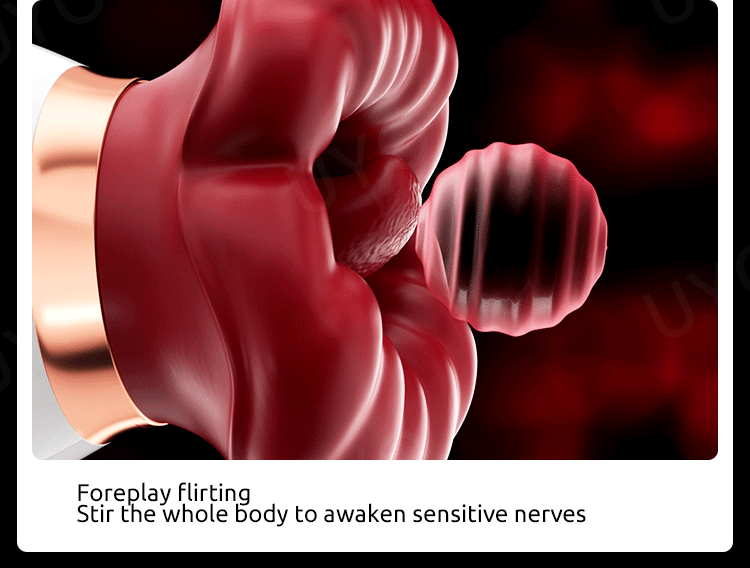 Rose Flame Sucking & Licking Tongue Vibrator Clitoral Nipple Stimulation Sex Toy - 