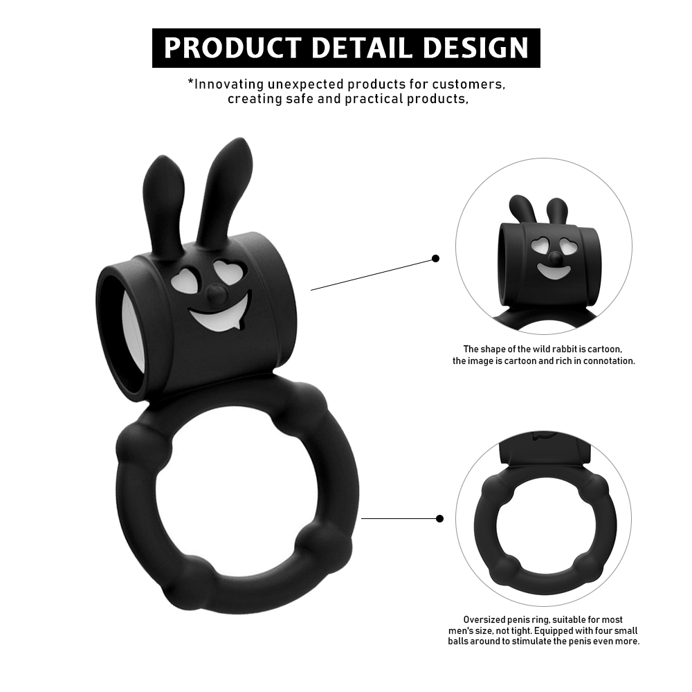 Penis Vibrator Ring Delay Ejacualtion Clitoris Stimulation Cock Vibrating Ring - 