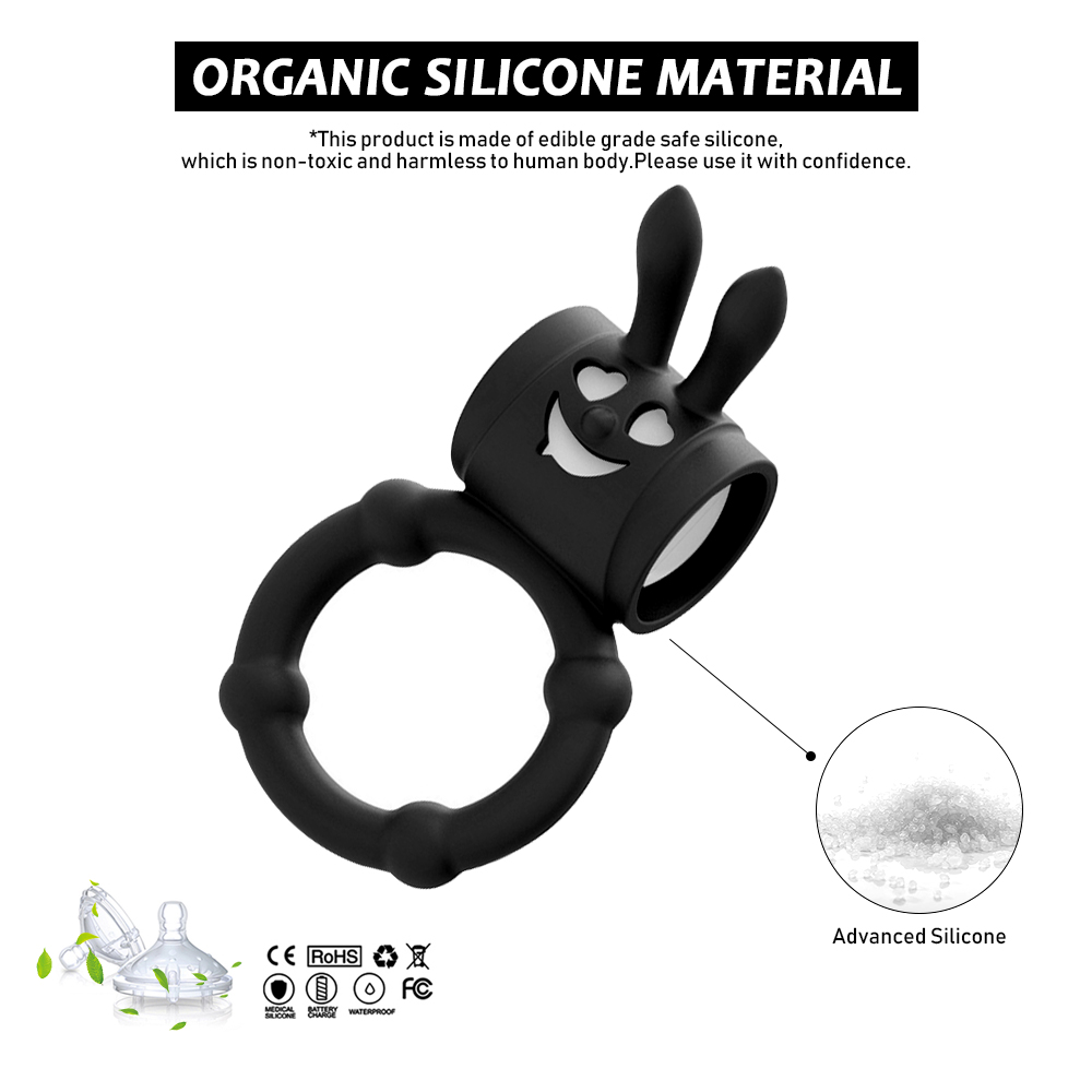Penis Vibrator Ring Delay Ejacualtion Clitoris Stimulation Cock Vibrating Ring - 