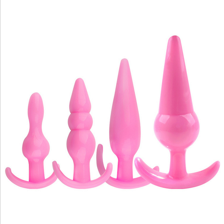 4pcs Anal Plugs For Beginners Silicone Anal Beads Masturbation Toys For Adult - 