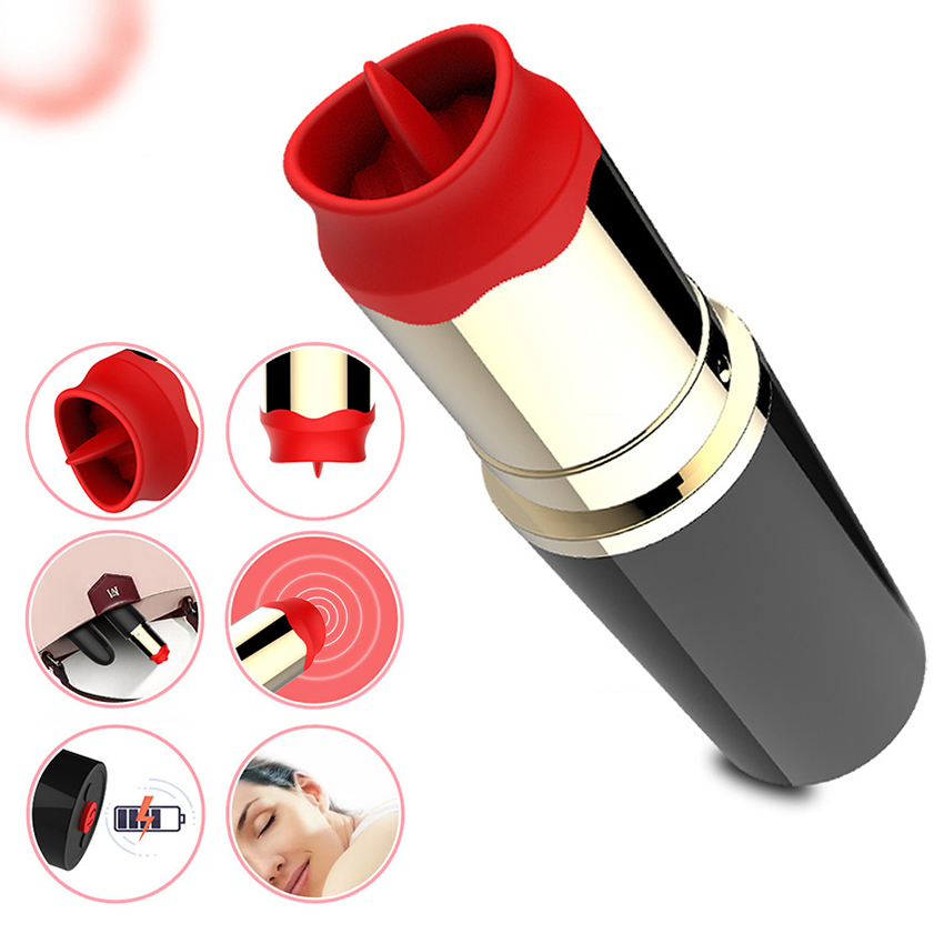 Undercover Freak Lipstick Licking Vibrator Female Masturbation Toy - 