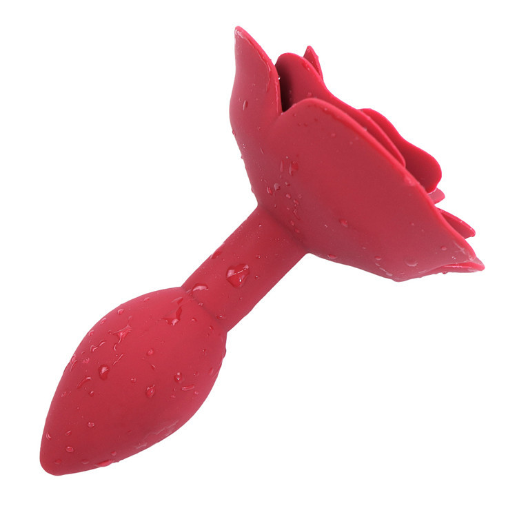 Anal Rose Toy Silicone Rose Butt Plug - 