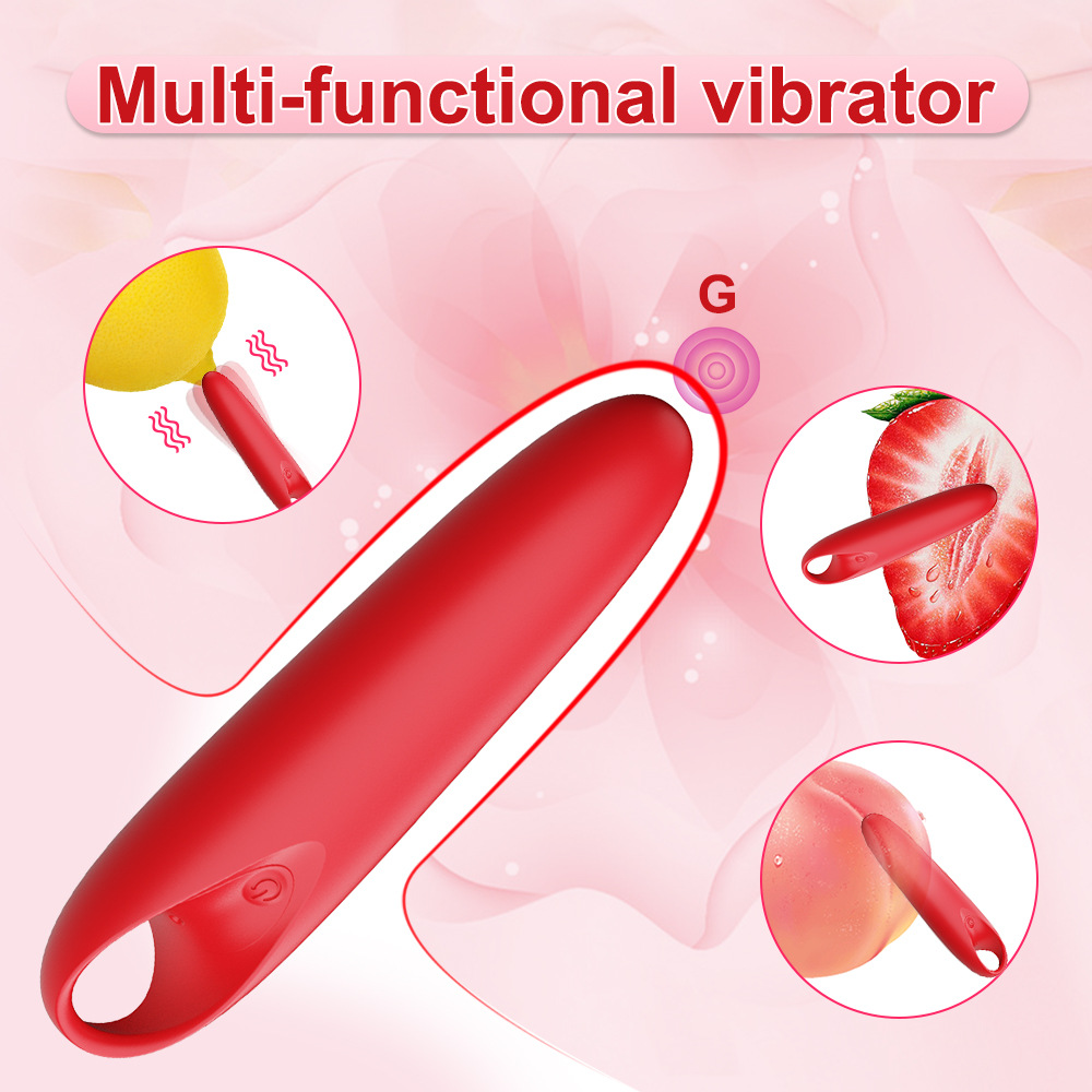 12 Frequency Strong Shock Bullet Vibrator With Finger Ring Clitoral G-Spot Stimulation Women Sex Toy - 
