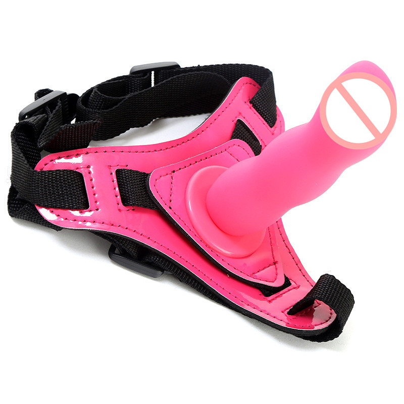 Silicone Fun Strap-On & Dildo Set Lesbian Strap On Harness Soft Silicone Stick Leather Wearable Pants - 