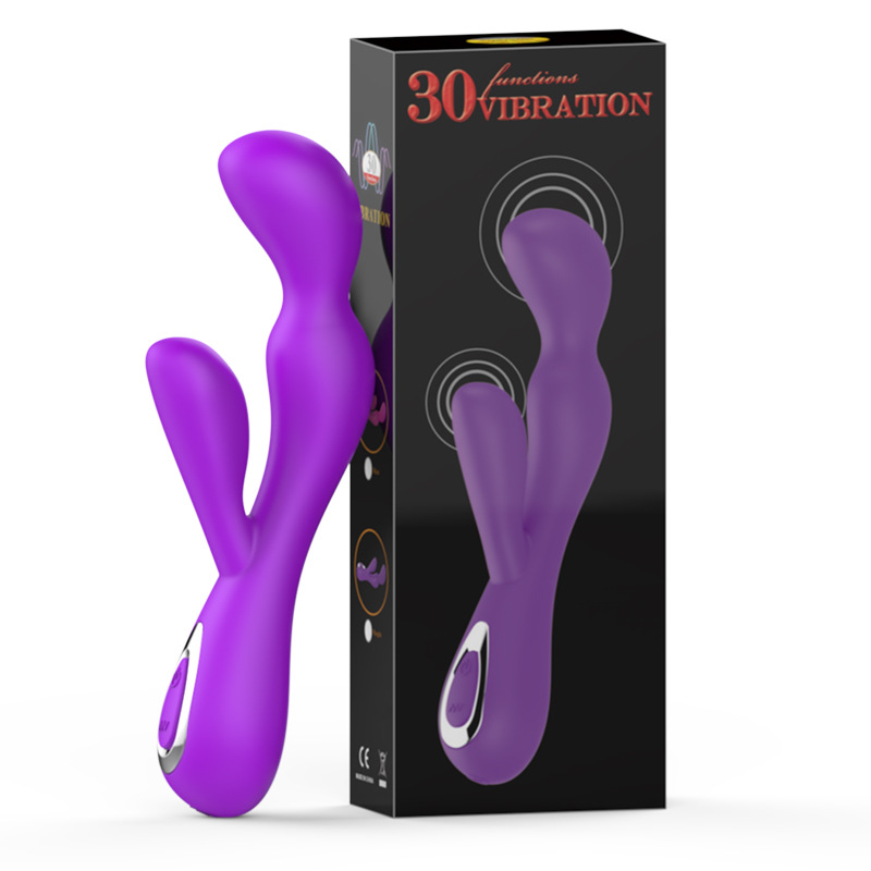 30-frequency Silicone Double-head Vibrator For Women - 
