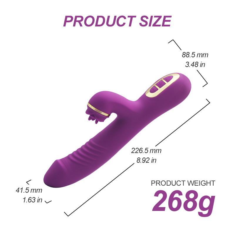 Acacia Rose 2-in-1 Slapping Strong Shock G-spot Massage Stick - 