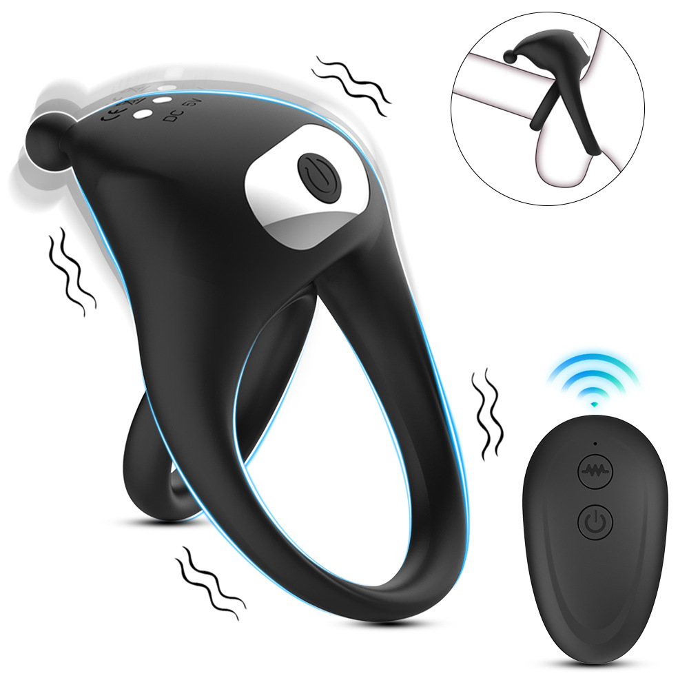 Wireless Remote Control Vibration Penis Ring & Clit Stimulator Sex Toy For Couples - 
