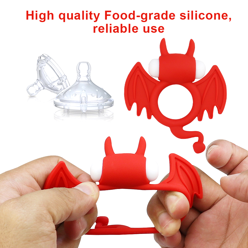 Bat Penis Ring Vibrator Delayed Ejaculation Sleeve Cock Ring For Men - 