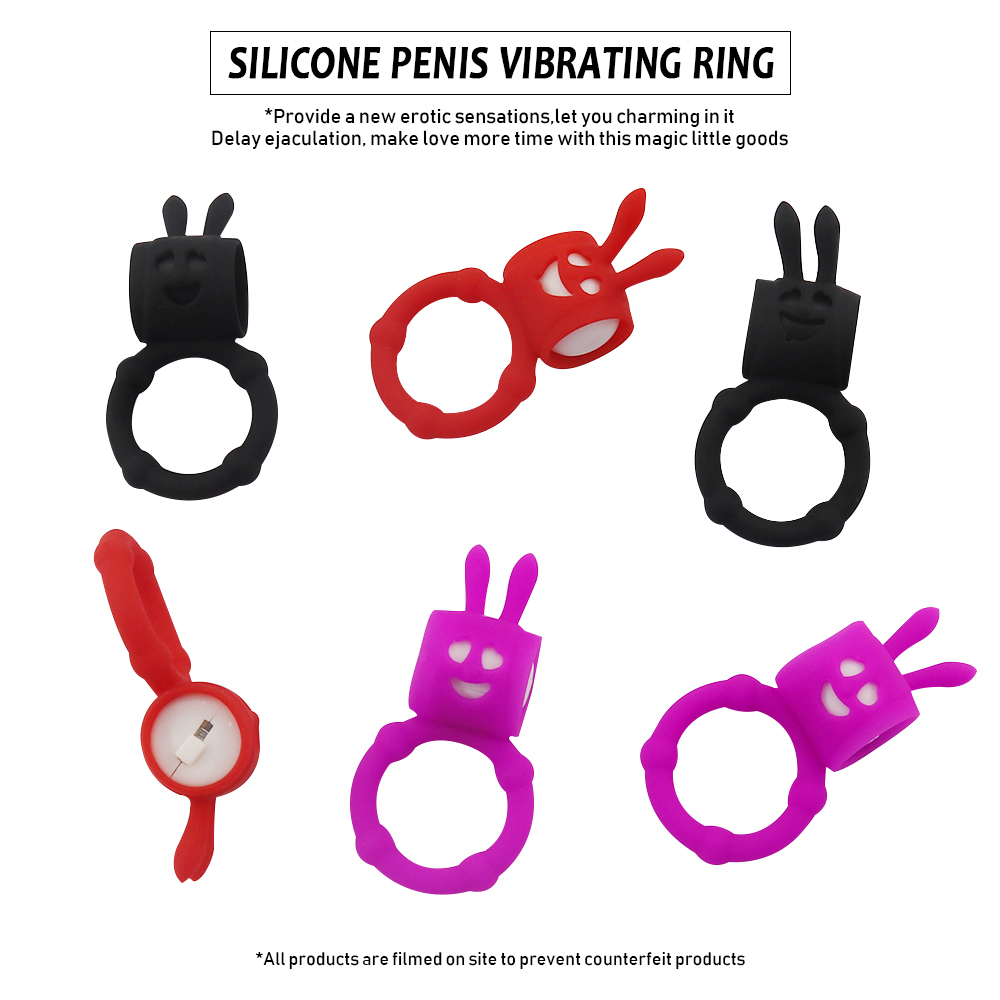 Penis Vibrator Ring Delay Ejacualtion Clitoris Stimulation Cock Vibrating Ring - 