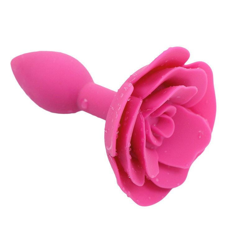 Anal Rose Toy Silicone Rose Butt Plug - 
