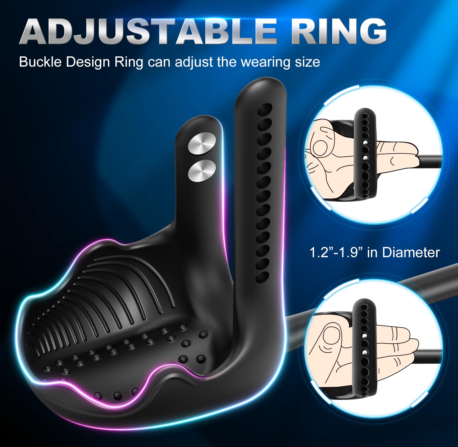 Lock Sperm Ring Remote Control Anal Vibrators with Testicle Vibration and Cock Ring Vibrators for Men - 