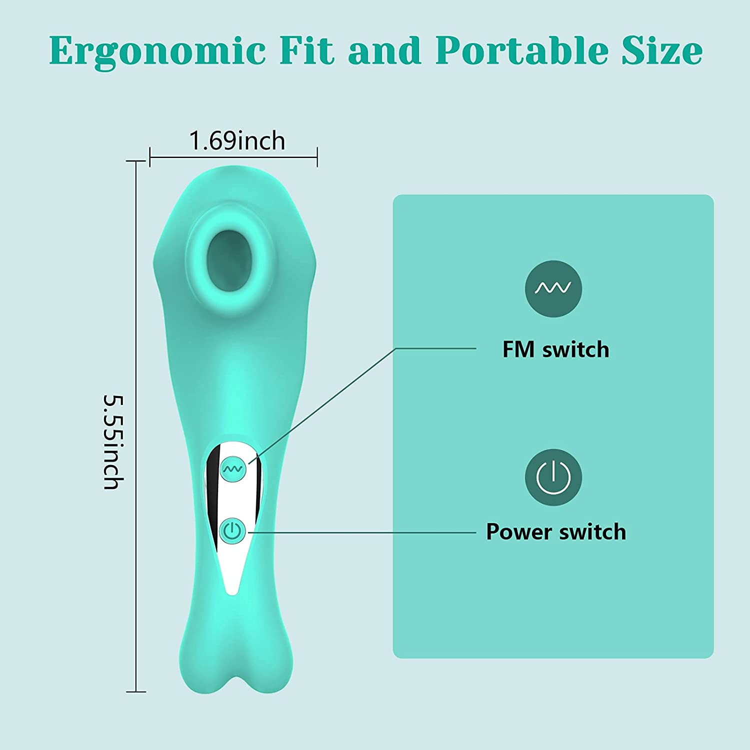 Clitoral Sucking Vibrator for Women, Clit Massaging Vibrating Toy with 10 Sucking Modes - 