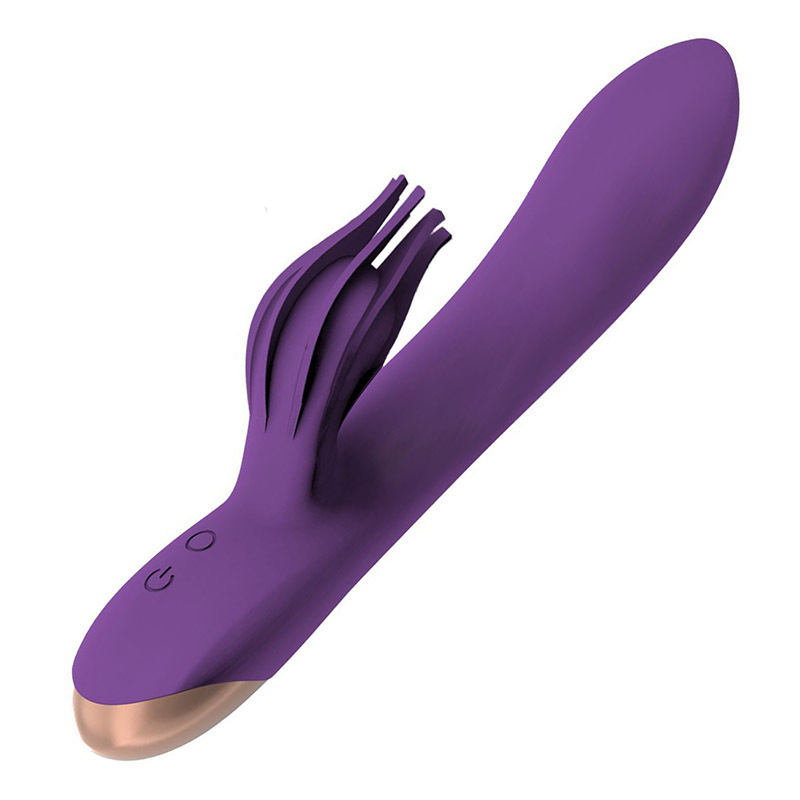 Clitoral G Spot Stimulator, Dildo Vibrator With Tongue - 