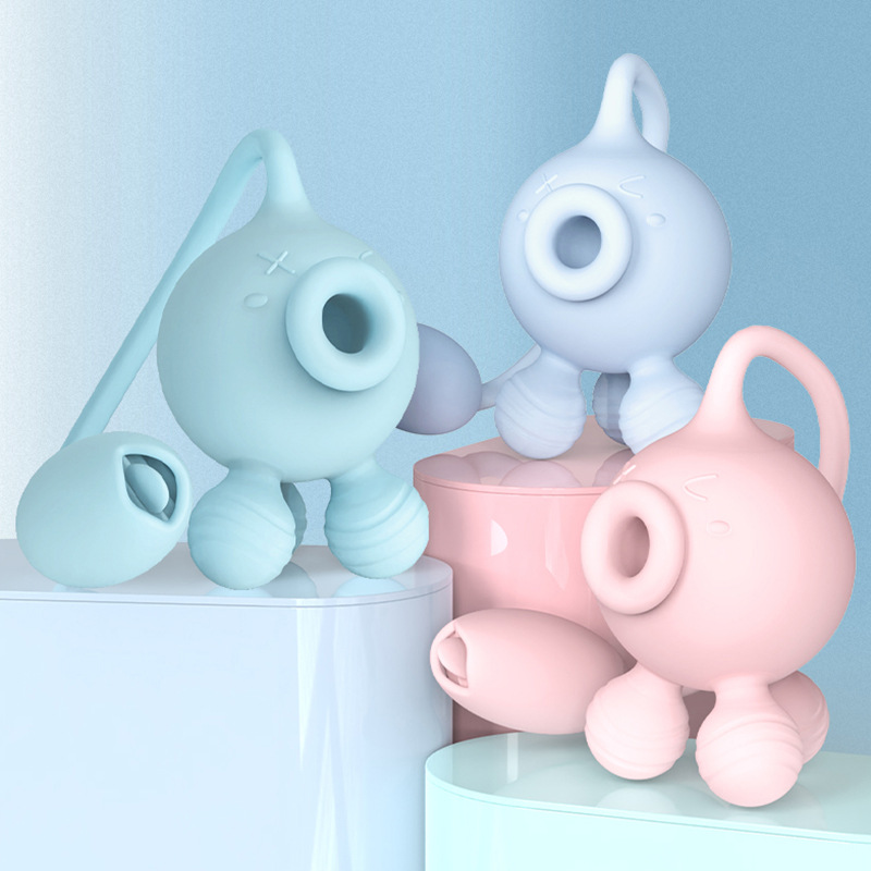 3-in-1 Baby Octopus Sucking Tongue-licking Vibration Massager - 