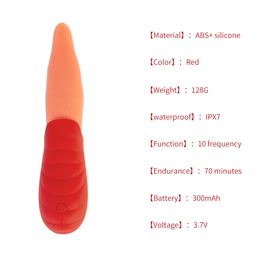 Helran Tongue Vibrator Clitoral Breast Massage Stimulation Toy - 