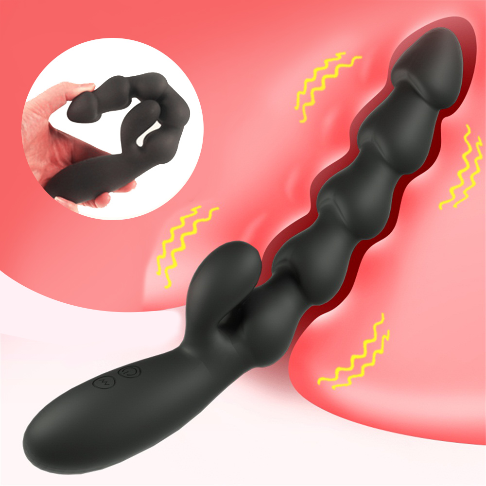 10 Speeds Dual Motor Vibraing Anal Beads - 